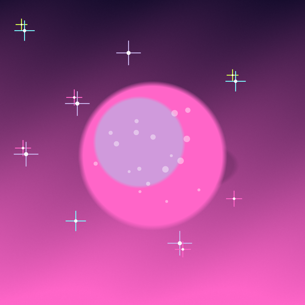 Cosmic Crush pink and blue bath bomb