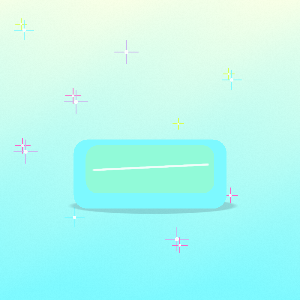Glow Bar aqua and yellow handmade soap